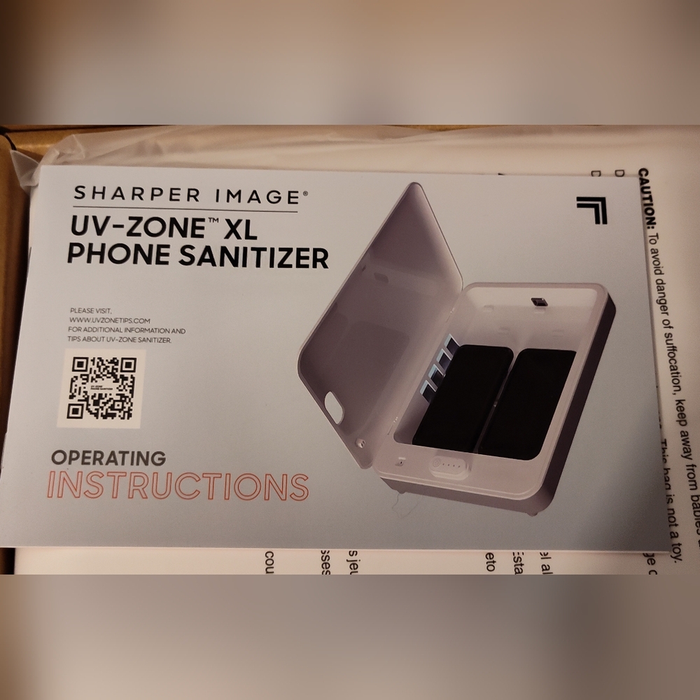 NWT! Sharper Image XL U-V Zone Phone Sanitizer Case